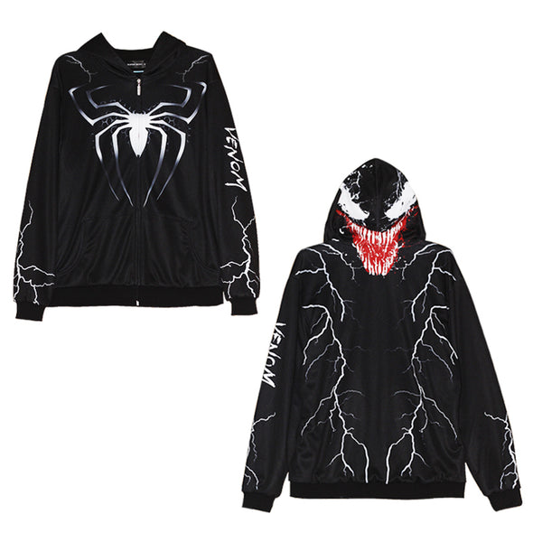 2018 New Man s Black Venom Hoodie G LIKE